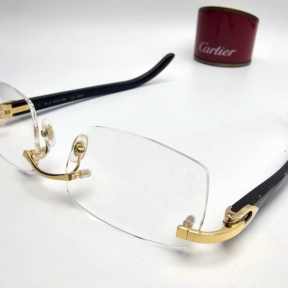 NEW! Cartier Black Buffalo Horn Glasses CT00490 - Picture 12 of 15